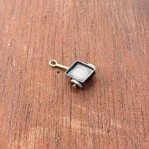 Vintage 925 Sterling Silver Wagon Cart Tractor Pendant Bracelet Charm
